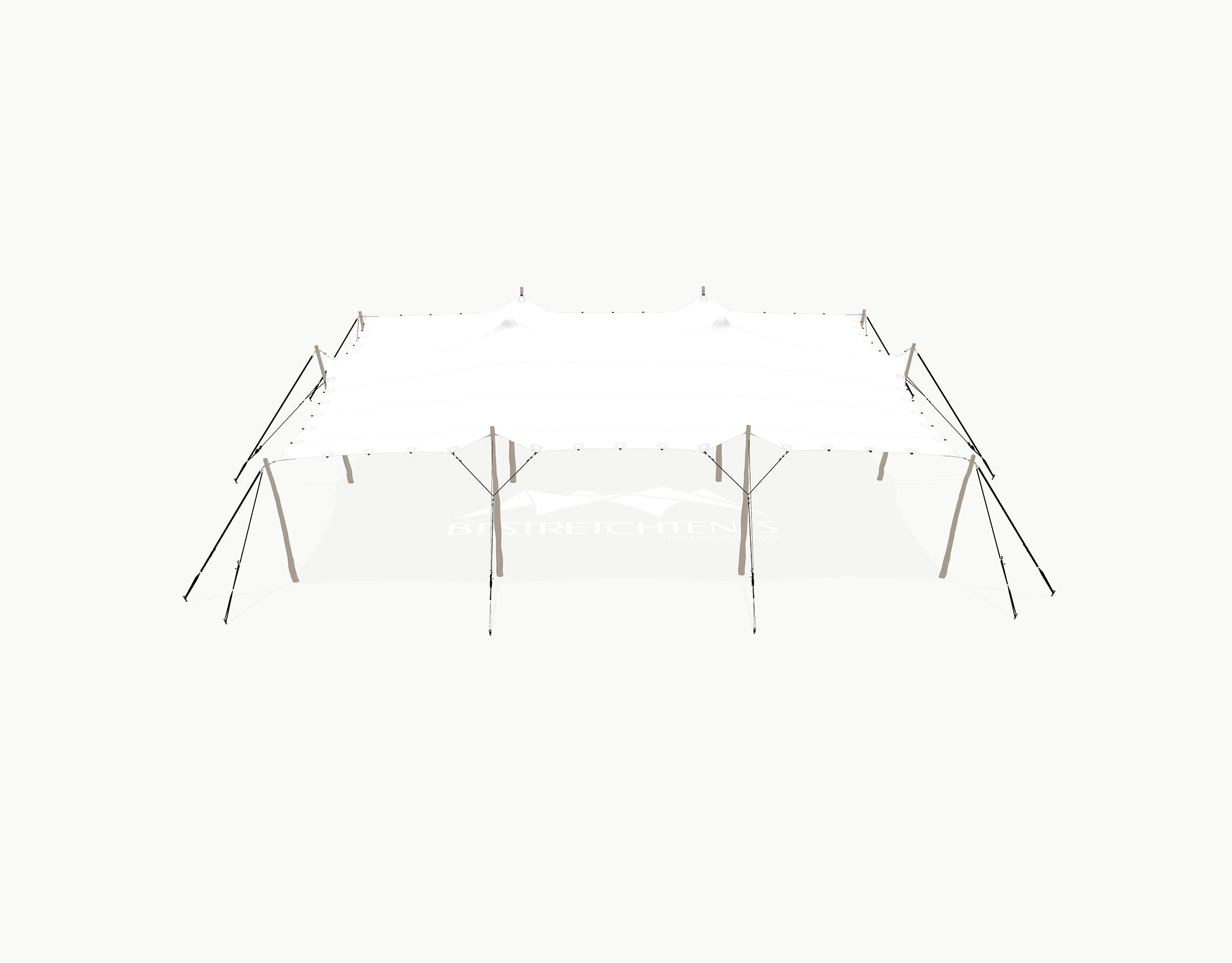 Stretchtent 12 × 10.5 meter "Robinia" White – Complete Set