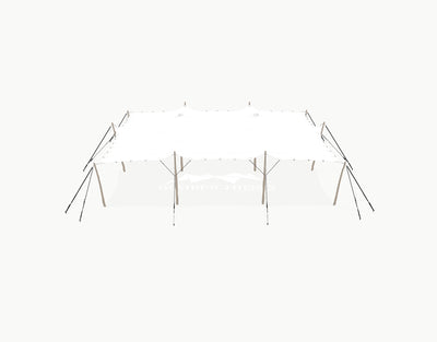 Stretchtent 12 × 10.5 meter "Robinia" White – Complete Set