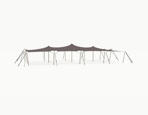 Stretchtent 19.5 × 10.5 meter Robinia – Complete Set - Taupe