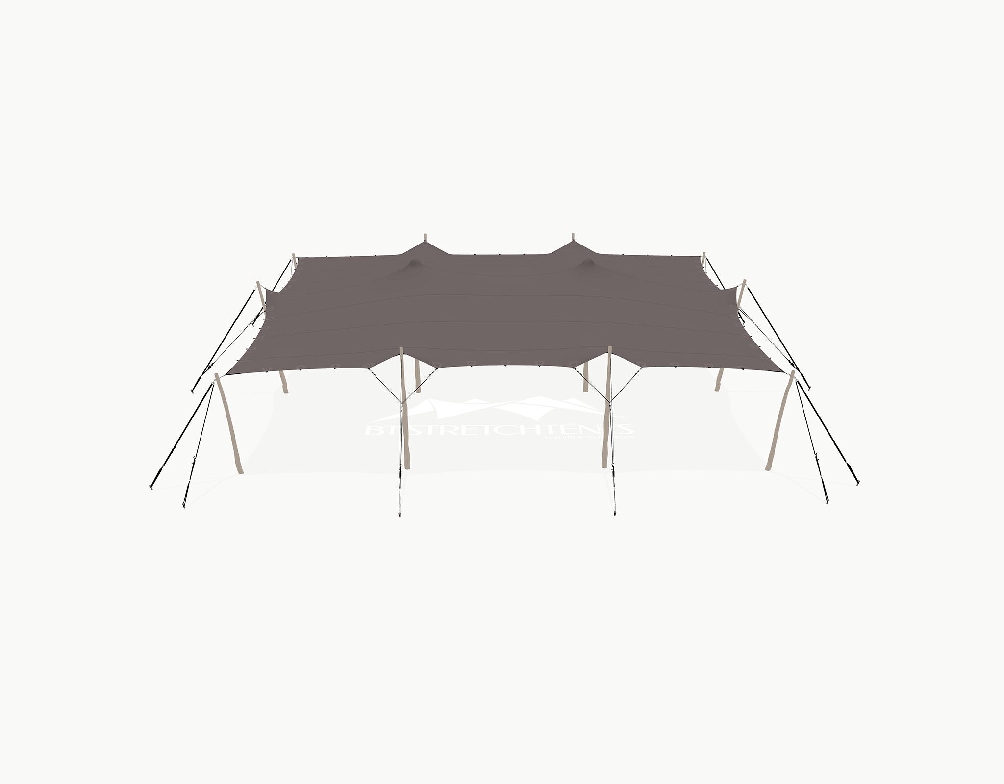 Stretchtent 12 × 10.5 meter "Robinia" Taupe – Complete Set