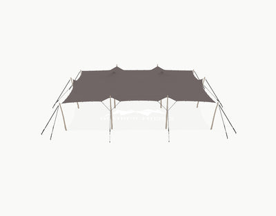 Stretchtent 12 × 10.5 meter "Robinia" Taupe – Complete Set