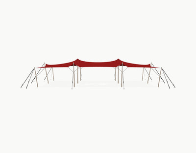 Stretchtent 15 × 10.5 meter "Robinia" Red – Complete Set
