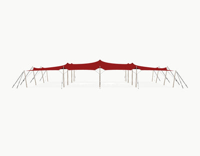 Stretchtent 21 × 15 meter "Robinia" Red – Complete Set