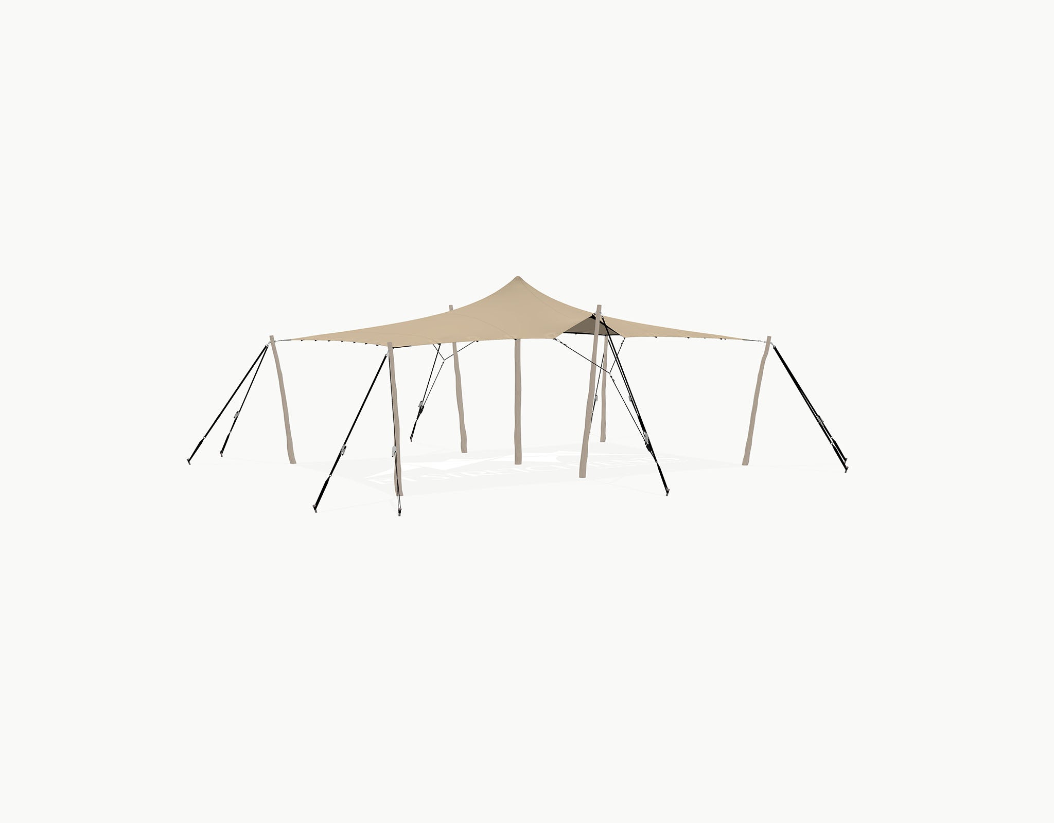 Stretchtent 7.5 × 5 meter "Robinia"– Complete Set
