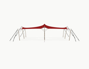 Stretchtent 10.5 × 7.5 meter Robinia – Complete Set - Red