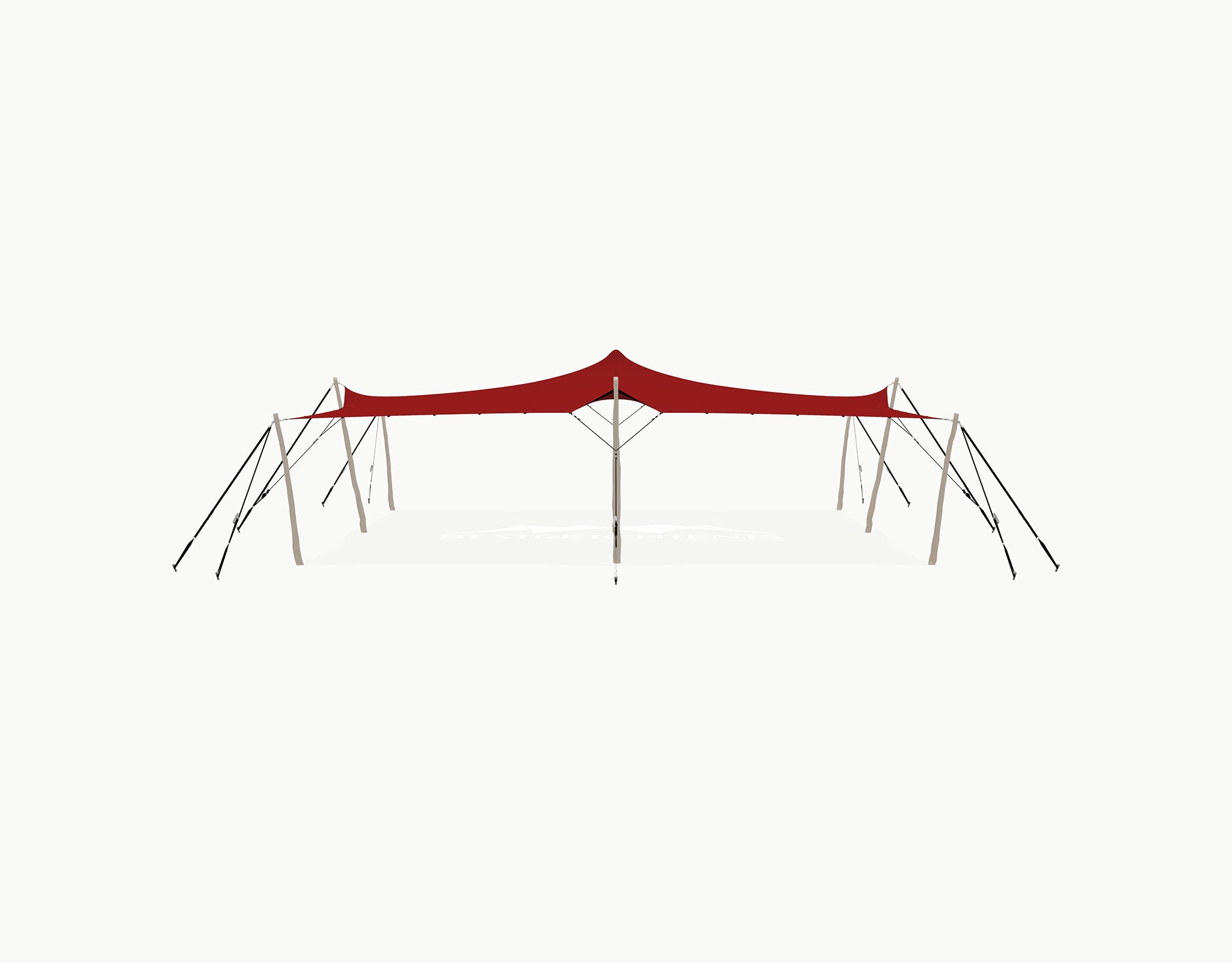 Stretchtent 10.5 × 10 meter "Robinia" Red – Complete Set