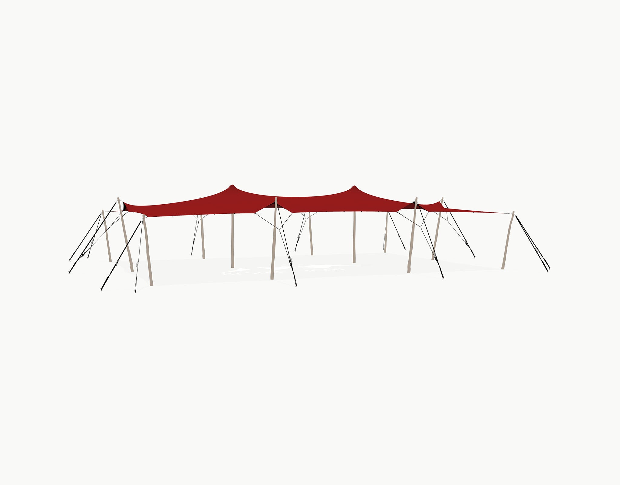 Stretchtent 15 × 10.5 meter "Robinia" Red – Complete Set