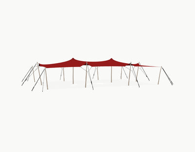 Stretchtent 15 × 10.5 meter "Robinia" Red – Complete Set
