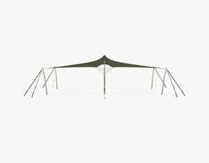 Stretchtent 10.5 × 5 meter Robinia – Complete Set - Dark Olive