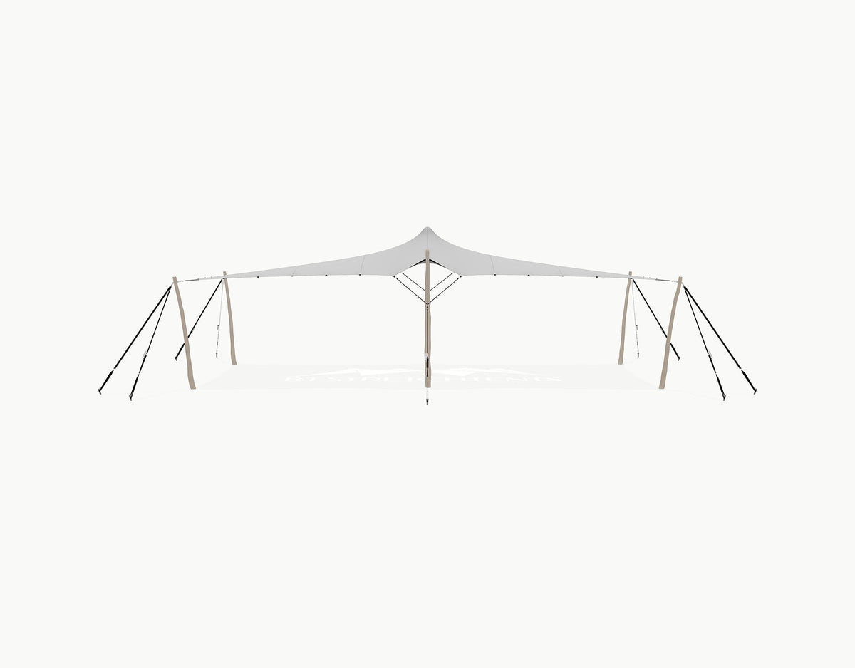 Stretchtent 10.5 × 5 meter Robinia – Complete Set - Grey