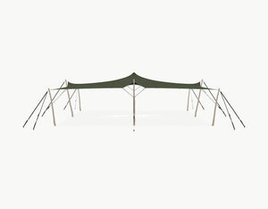 Stretchtent 10.5 × 10 meter Robinia – Complete Set - Dark Olive
