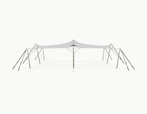Stretchtent 10.5 × 10 meter Robinia – Complete Set - Grey