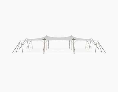 Stretchtent 15 × 10.5 meter "Robinia" Grey – Complete Set