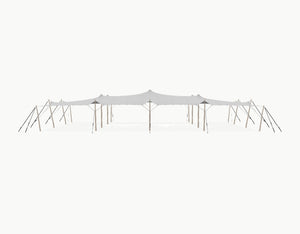 Stretchtent 21 × 15 meter Robinia – Complete Set - Grey