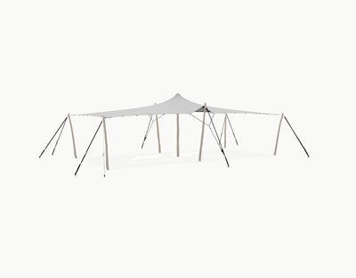 Stretchtent 10.5 × 5 meter "Robinia" Grey – Complete Set