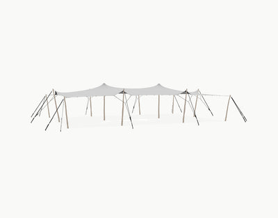 Stretchtent 15 × 10.5 meter "Robinia" Grey – Complete Set