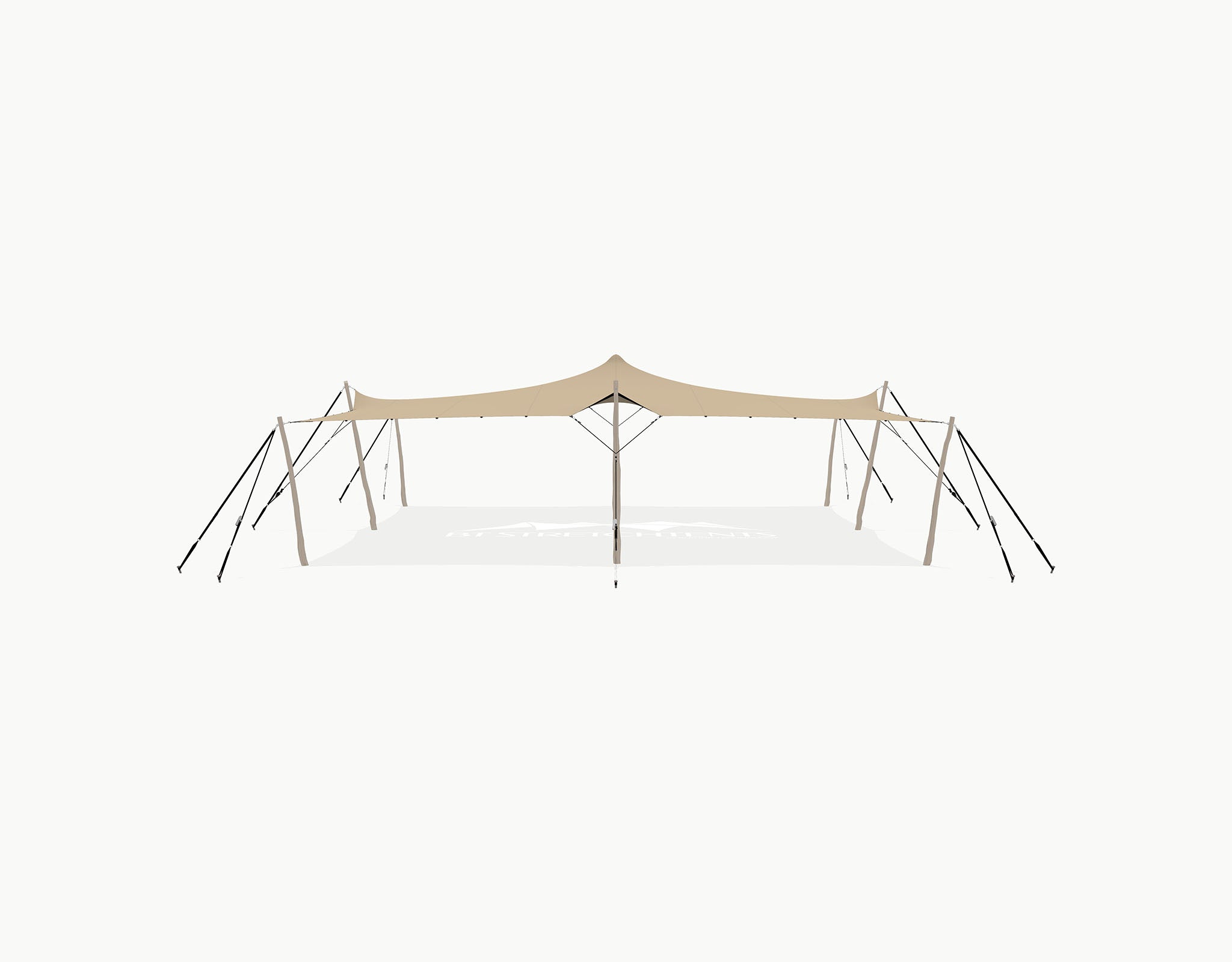 Stretchtent 10.5 × 10 meter "Robinia" Chino – Complete Set