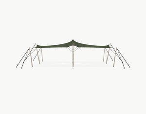 Stretchtent 10.5 × 7.5 meter Robinia – Complete Set - Dark Olive