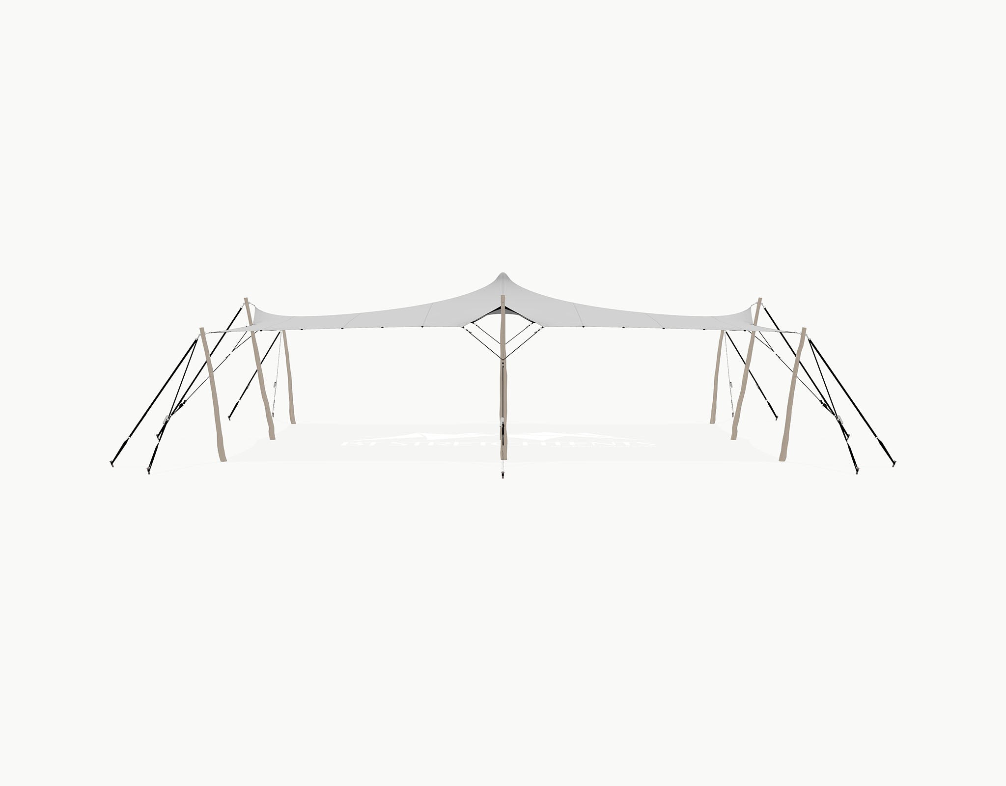 Stretchtent 10.5 × 7.5 meter "Robinia" Grey – Complete Set