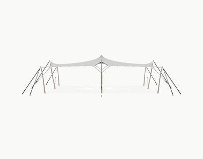 Stretchtent 10.5 × 7.5 meter "Robinia" Grey – Complete Set