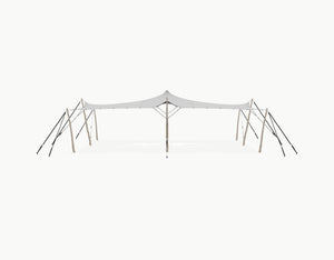 Stretchtent 10.5 × 7.5 meter Robinia – Complete Set - Grey