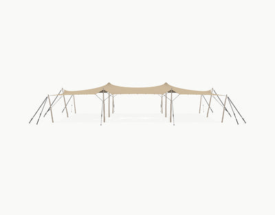 Stretchtent 15 × 10.5 meter "Robinia" Chino – Complete Set