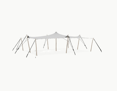 Stretchtent 10.5 × 7.5 meter "Robinia" Grey – Complete Set