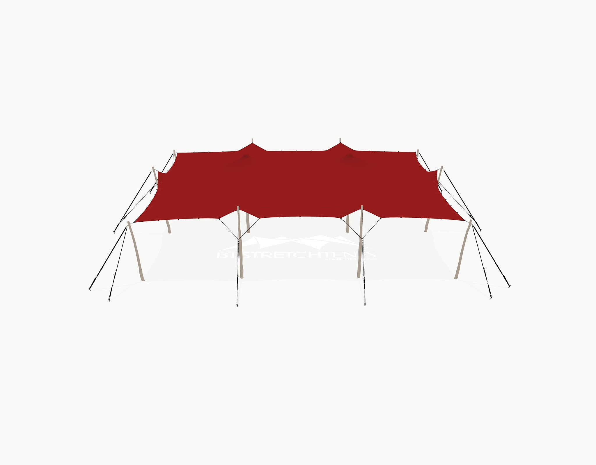 Stretchtent 12 × 10.5 meter "Robinia" Red – Complete Set