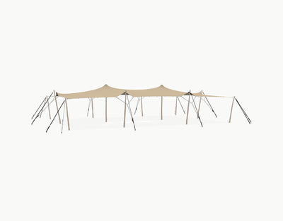 Stretchtent 15 × 10.5 meter "Robinia" Chino – Complete Set