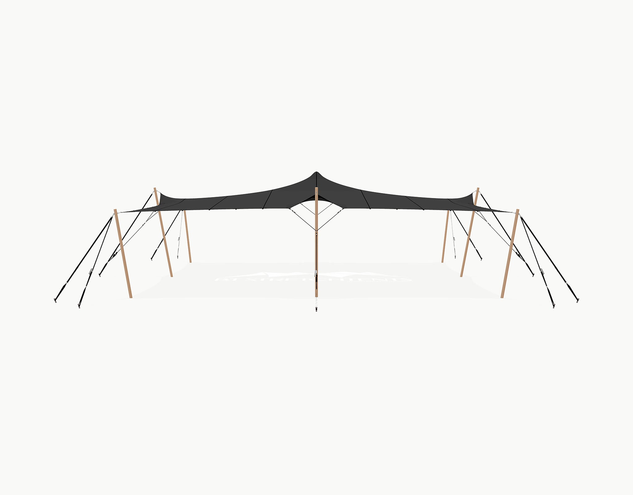 Stretchtent 10.5 × 10 meter "Robinia" Black – Complete Set