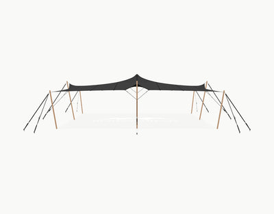 Stretchtent 10.5 × 10 meter "Robinia" Black – Complete Set