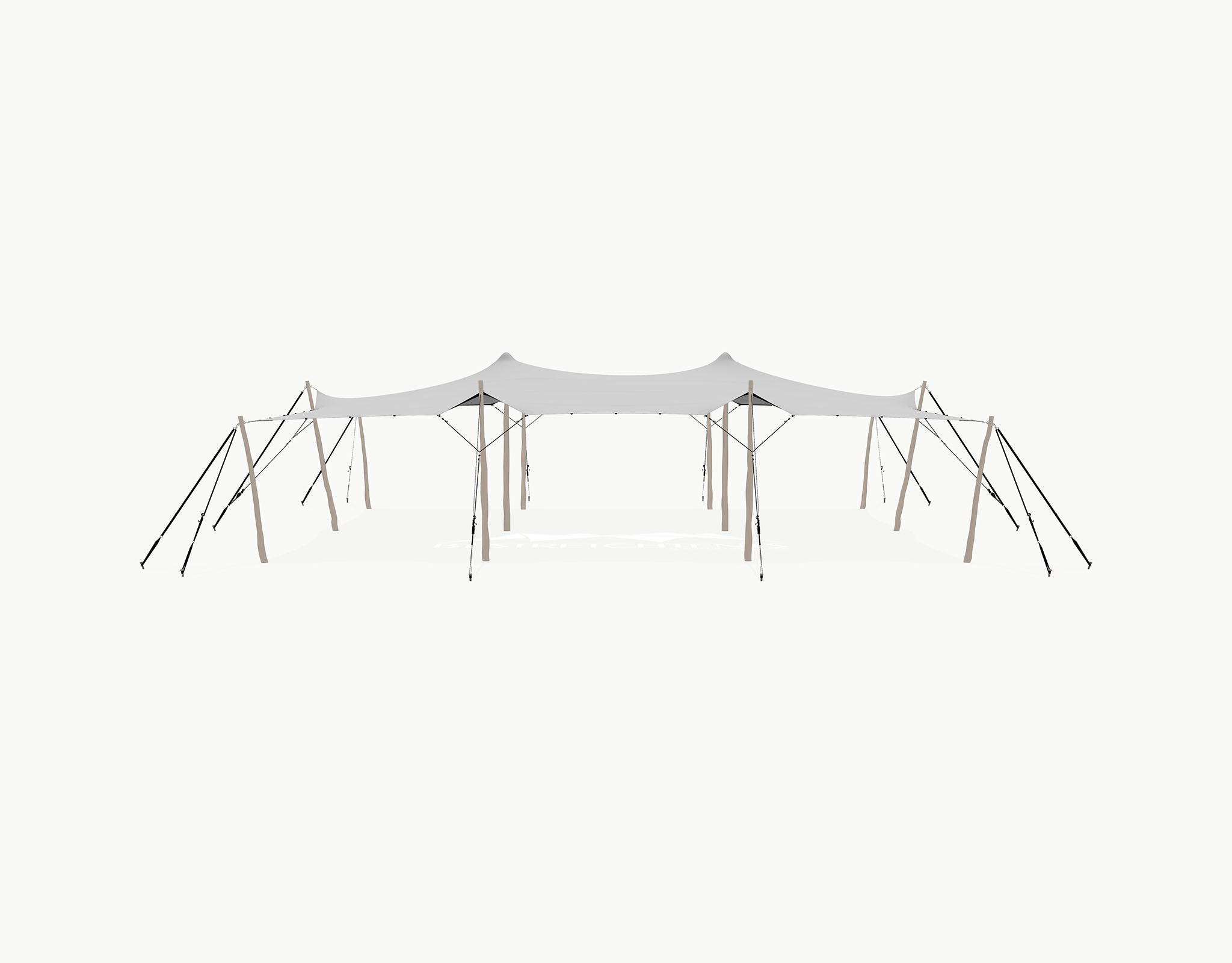 Stretchtent 12 × 10.5 meter "Robinia" Grey – Complete Set