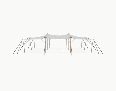 Stretchtent 12 × 10.5 meter "Robinia" Grey – Complete Set