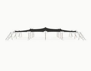 Stretchtent 21 × 15 meter Robinia – Complete Set - Black