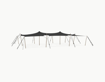 Stretchtent 15 × 10.5 meter "Robinia" Black – Complete Set
