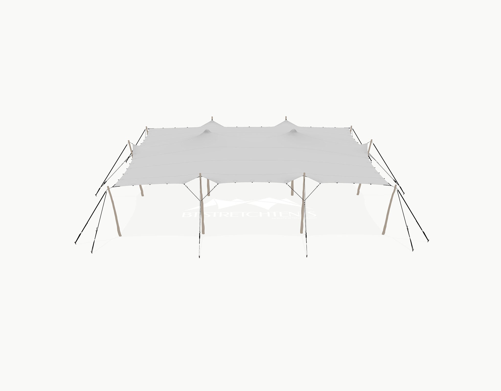 Stretchtent 12 × 10.5 meter "Robinia" Grey – Complete Set