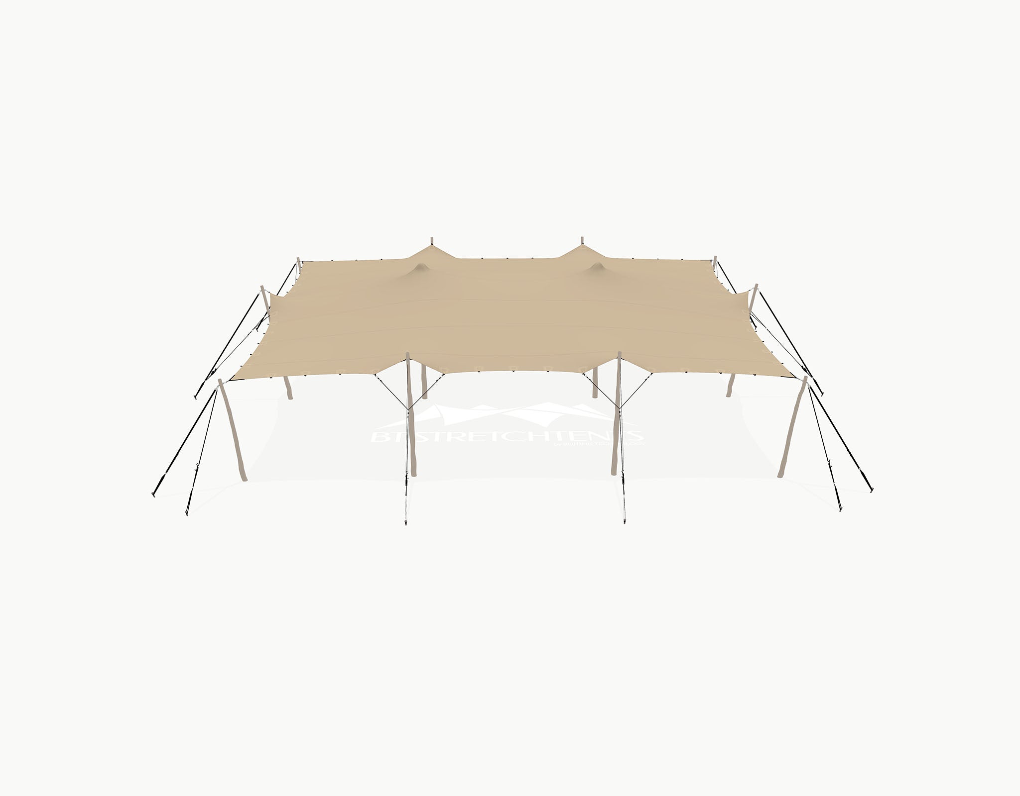 Stretchtent 12 × 10.5 meter "Robinia" Chino – Complete Set