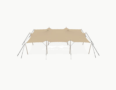 Stretchtent 12 × 10.5 meter "Robinia" Chino – Complete Set