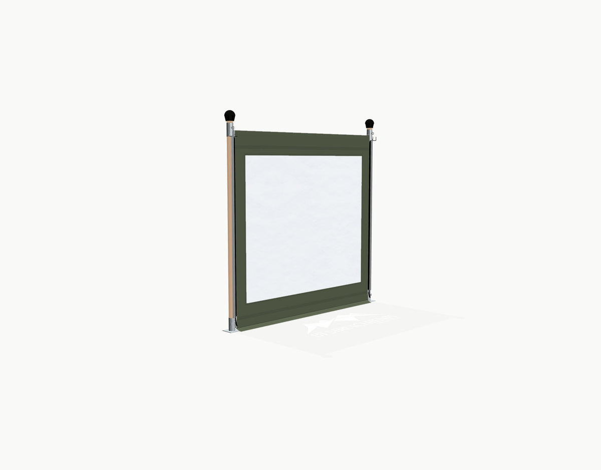 Sidewall for Stretchtent - 2.5 m / Dark Olive / with window