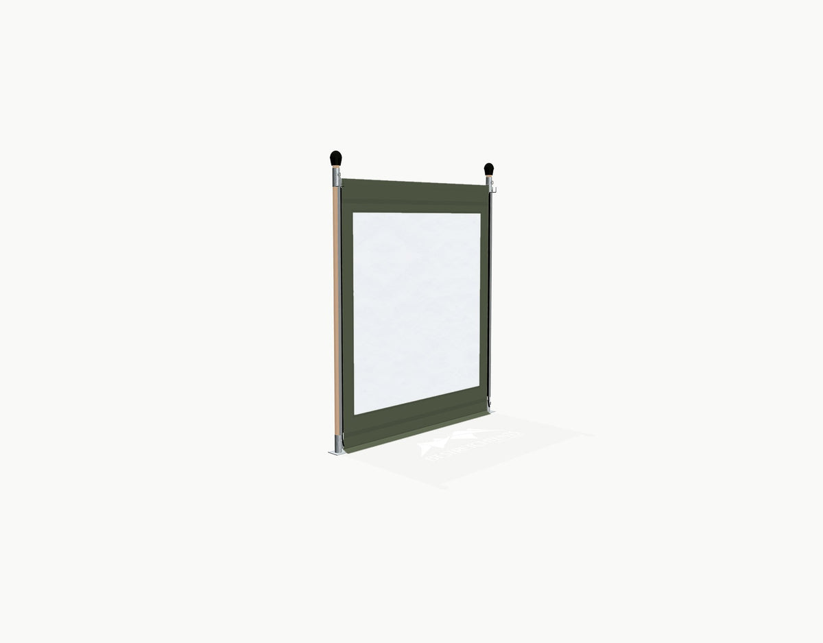 Sidewall for Stretchtent - 2 m / Dark Olive / with window