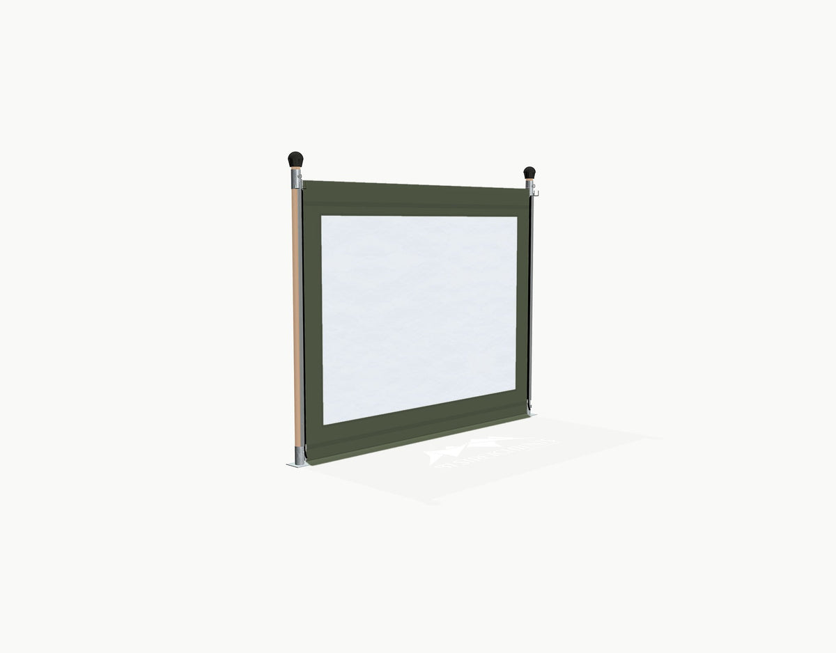 Sidewall for Stretchtent - 3 m / Dark Olive / with window