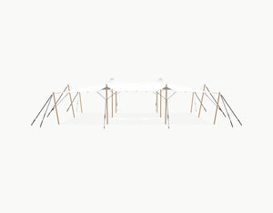 Stretchtent 12 × 10.5 meter Douglas – Complete Set - White Opaque