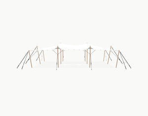 Stretchtent 12 × 10.5 meter Douglas – Complete Set - White