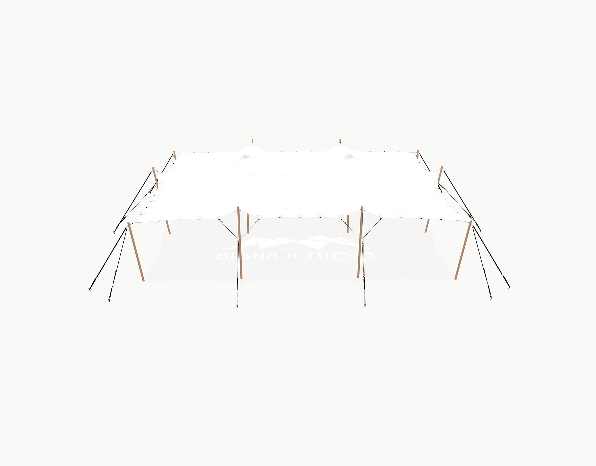 Stretchtent 12 × 10.5 meter "Douglas" White Opaque – Complete Set