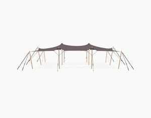 Stretchtent 12 × 10.5 meter Douglas – Complete Set - Taupe