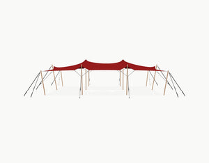 Stretchtent 12 × 10.5 meter Douglas – Complete Set - Red