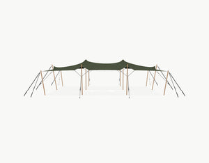 Stretchtent 12 × 10.5 meter Douglas – Complete Set - Dark Olive