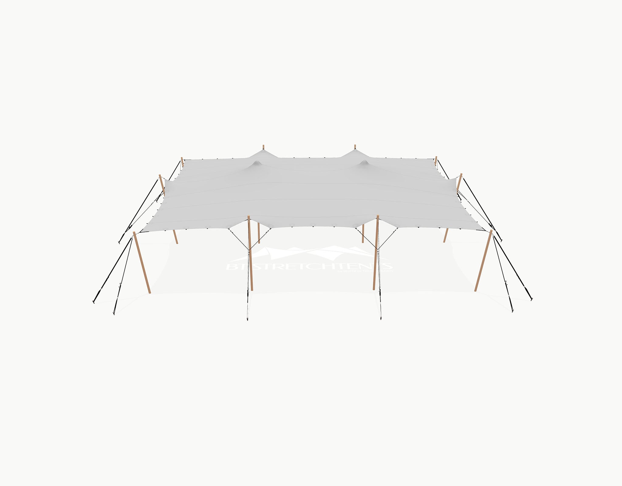 Stretchtent 12 × 10.5 meter "Douglas" Grey – Complete Set