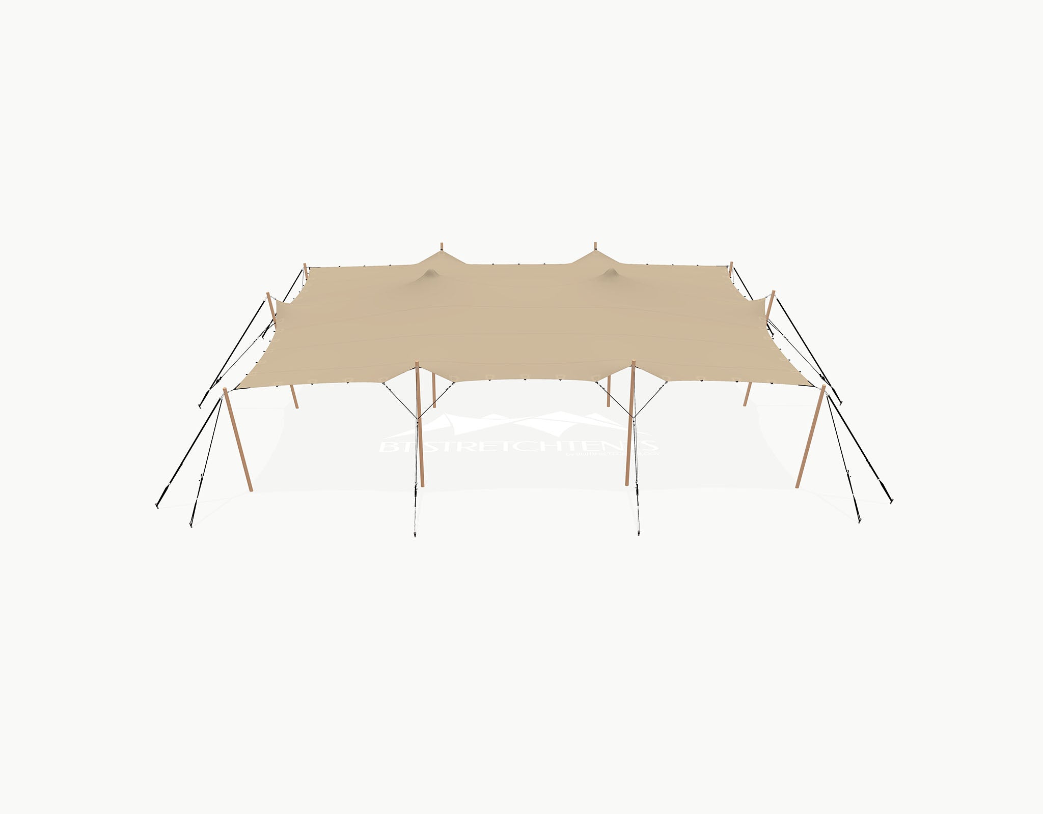 Stretchtent 12 × 10.5 meter "Douglas" Chino – Complete Set