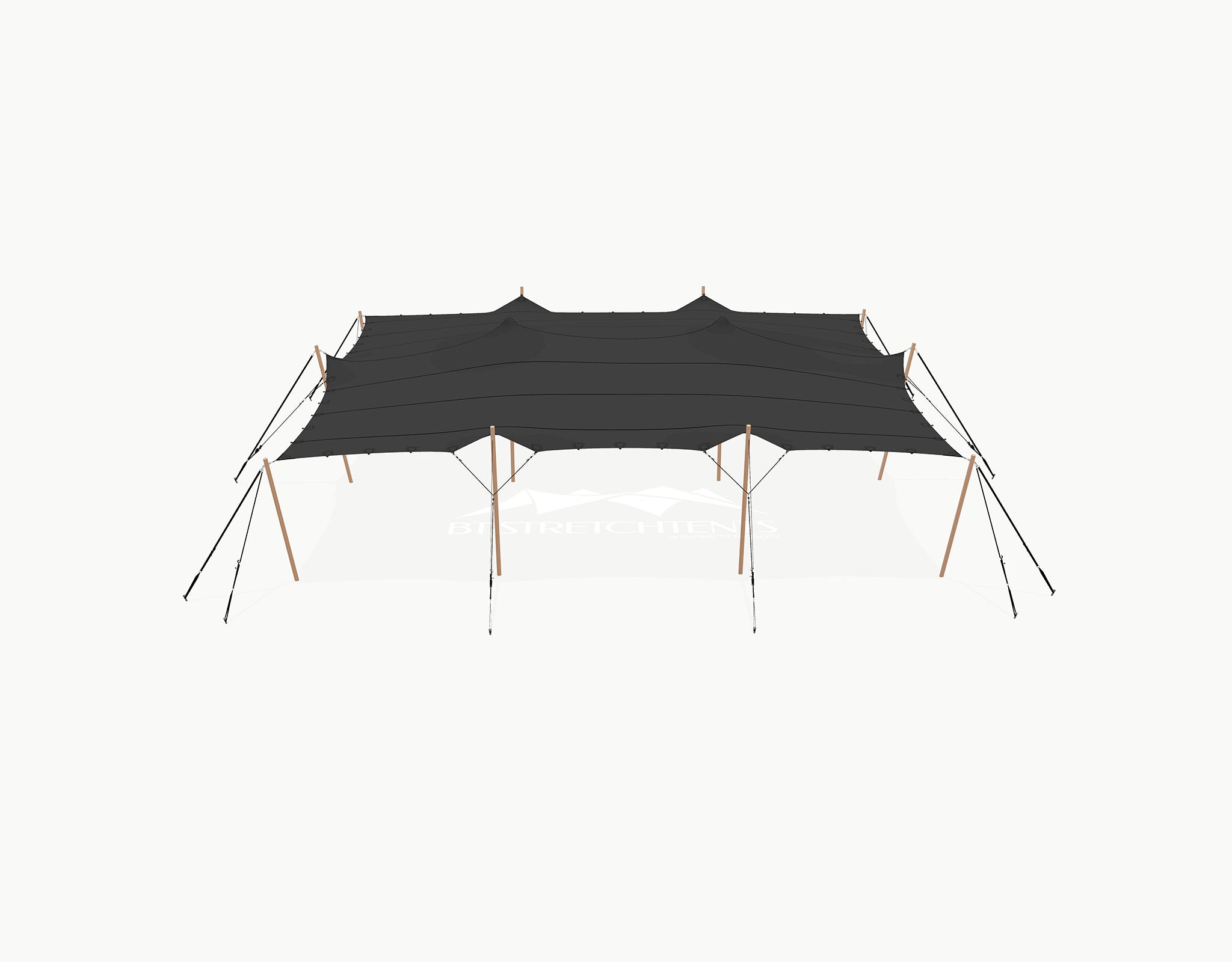 Stretchtent 12 × 10.5 meter "Douglas" Black – Complete Set